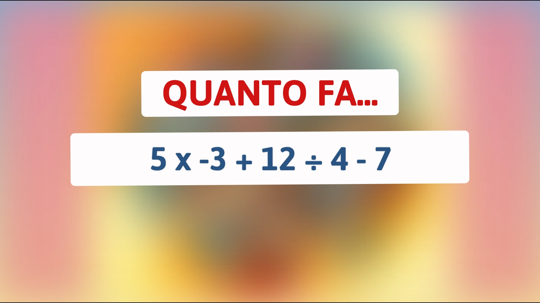 "Svelato l'indovinello matematico che solo le menti più brillanti riescono a risolvere: ci sei anche tu tra i geni che scoprono la risposta?""